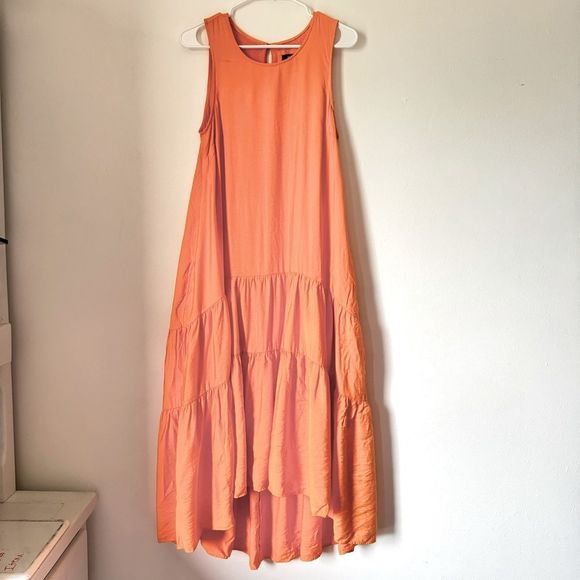 Anthropologie Orange Midi Dress - Picture 3 of 7
